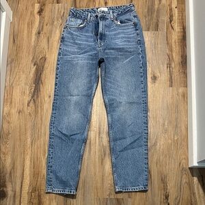 Zara Medium Blue Cropped Ankle Jeans